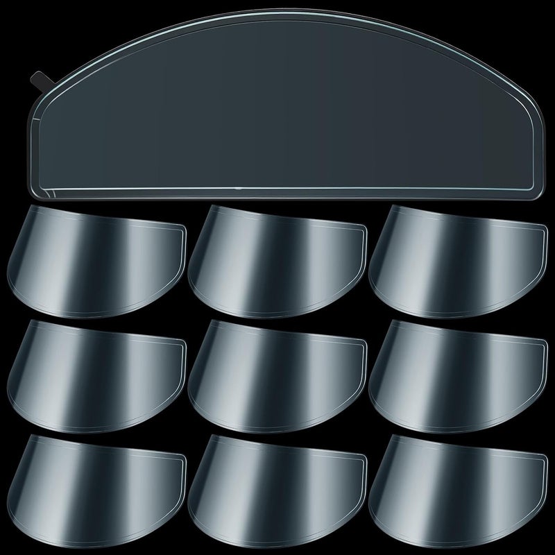 Kingdder 10 Pack Motorcycle Helmet Visor Anti Fog Film Helmet Mask Anti-fog Transparent Visor, Replacement Motorcycle Helmet Face Shield, for Safe Riding All Seasons Use - Image 1